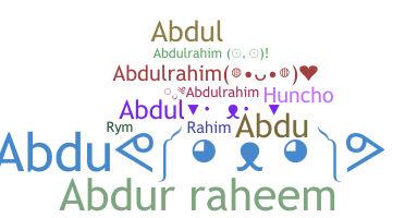 ニックネーム - Abdulrahim