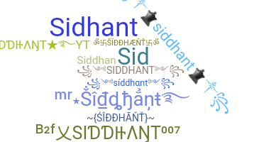 ニックネーム - Siddhant