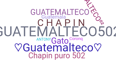ニックネーム - Guatemalteco