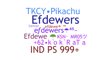 ニックネーム - efdewers