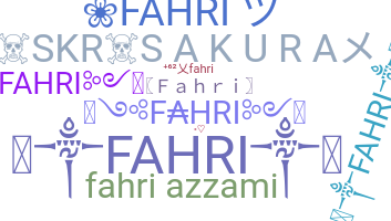 ニックネーム - Fahri