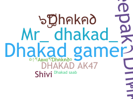 ニックネーム - Dhakad