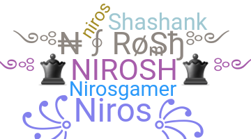 ニックネーム - Nirosh