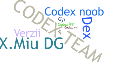 ニックネーム - Codex