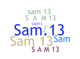 ニックネーム - Sam13