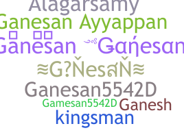 ニックネーム - Ganesan