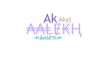 ニックネーム - Aalekh