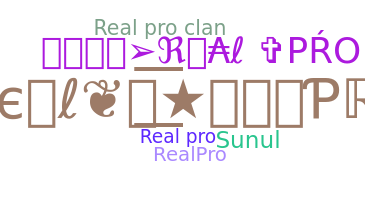 ニックネーム - Realpro