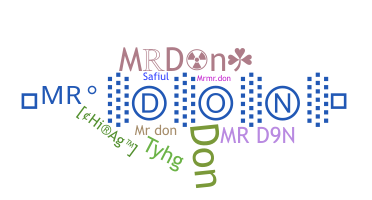 ニックネーム - MrDon
