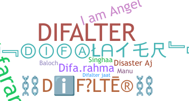 ニックネーム - Difalter