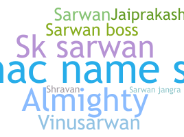 ニックネーム - Sarwan