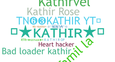 ニックネーム - Kathir