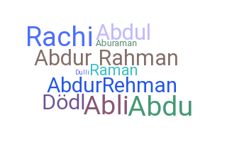 ニックネーム - Abdurrahman