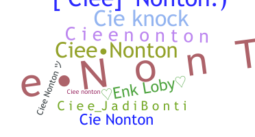 ニックネーム - Cieenonton