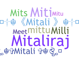 ニックネーム - Mitali