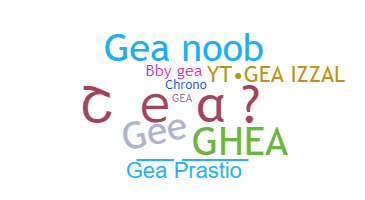 ニックネーム - Gea