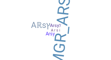 ニックネーム - arsy