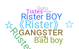 ニックネーム - Rister