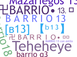 ニックネーム - Barrio13