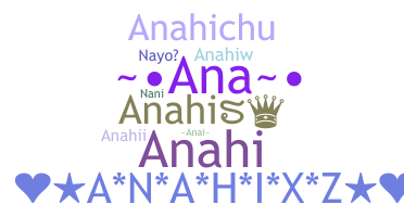 ニックネーム - Anahis