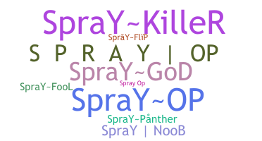 ニックネーム - Sprayop