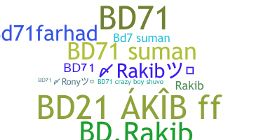 ニックネーム - BD71rakib