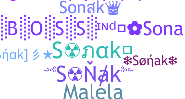 ニックネーム - Sonak