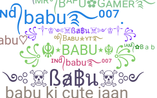 ニックネーム - Babu