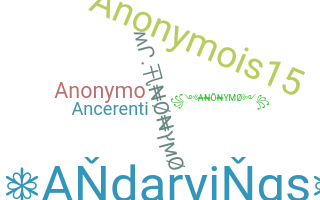ニックネーム - anonymo