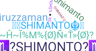 ニックネーム - shimanto
