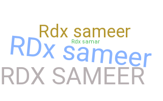 ニックネーム - RDXsameer