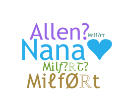 ニックネーム - Milfort
