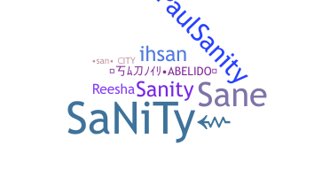 ニックネーム - SaNiTy