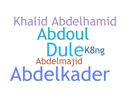 ニックネーム - Abdel