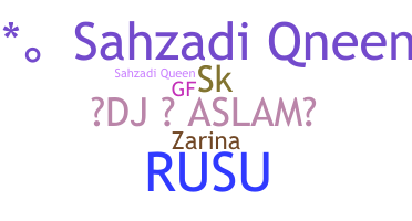 ニックネーム - Sahzadi