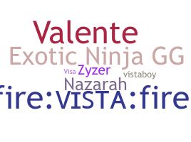 ニックネーム - Vista