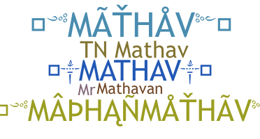 ニックネーム - Mathav