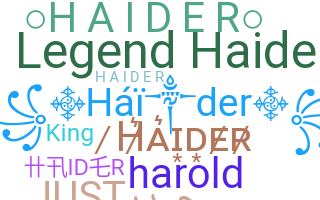 ニックネーム - Haider