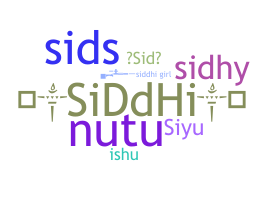 ニックネーム - Siddhi