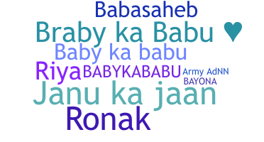 ニックネーム - Babykababu