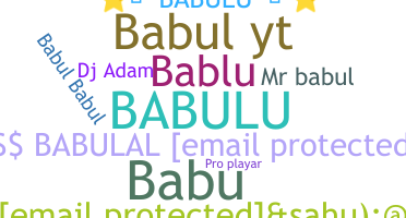 ニックネーム - Babulu