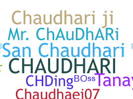 ニックネーム - Chaudhari