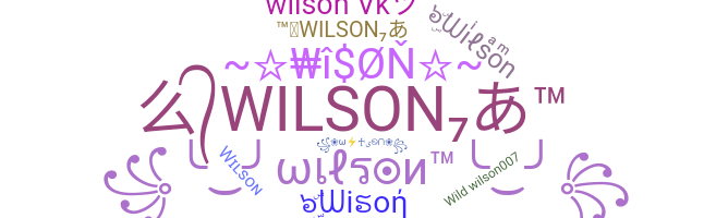 ニックネーム - Wilson
