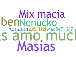 ニックネーム - Macias