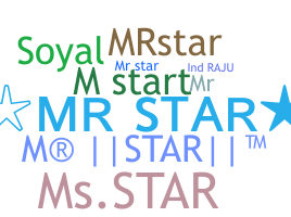 ニックネーム - MrStaR