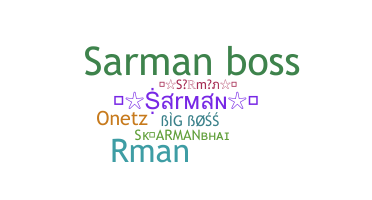 ニックネーム - Sarman