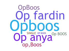 ニックネーム - opboos