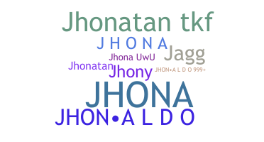ニックネーム - Jhona