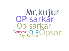 ニックネーム - Opsarkar