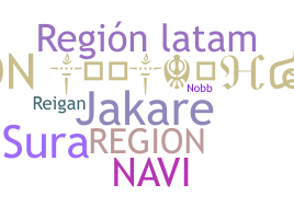 ニックネーム - Region